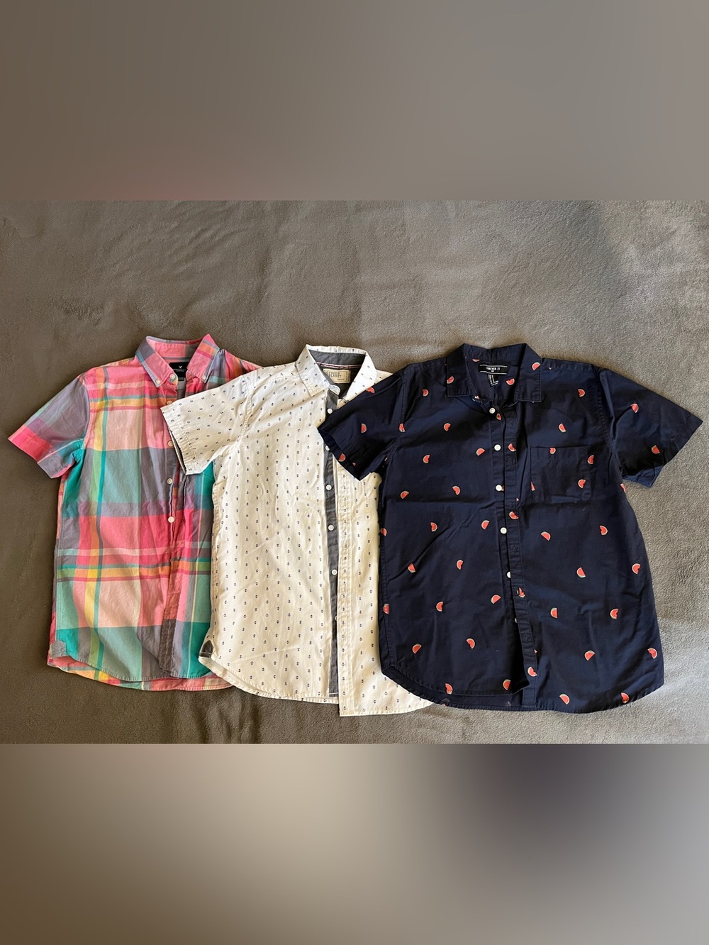 Bundle of three short sleeve summer shirts
